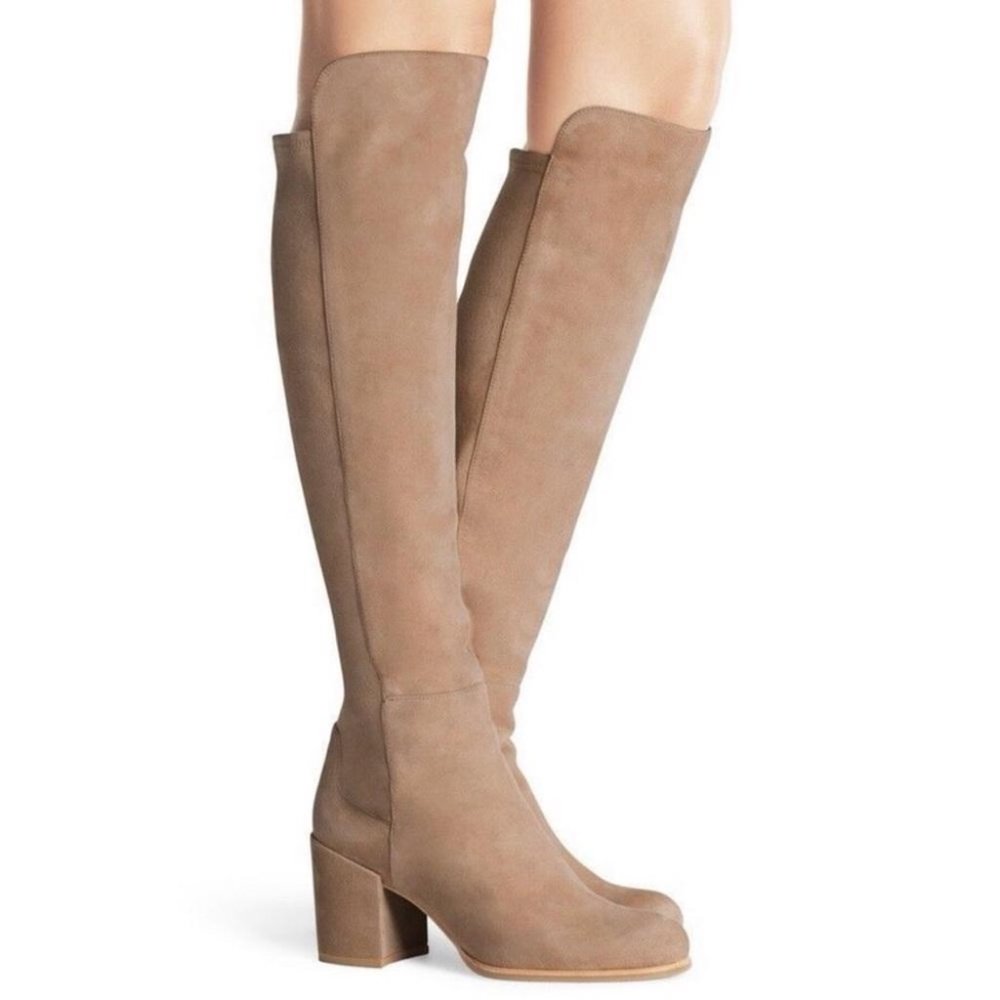 Stuart Weitzman Alljack Suede Over the Knee Boots Mojave Size 7.5M. EUC